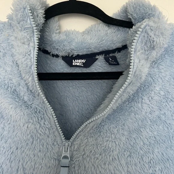 Lands' End Light Blue Teddy Jacket - Picture 2 of 2